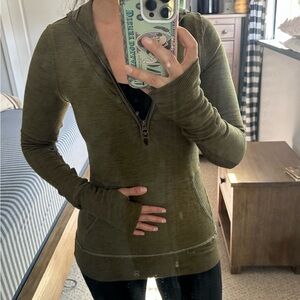 Olive Free People Movement Half-Zip Hoodie